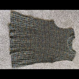 Sleeveless top-black with small floral print